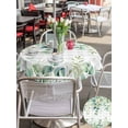 thumbnail image 5 of Outdoor Tablecloth with Umbrella Hole for Patio/Picnic/Party/Camping, Eucalyptus Leaves Waterproof Table Cloth Round Cover Washable, Summer Botanical (Dia 60"), 5 of 8