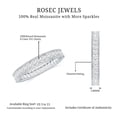 thumbnail image 6 of Rosec Jewels Moissanite Eternity Wedding Band for Women - D-VS1 Grade Certified - Ready to Gift, 18K White Gold, US 3.00, 6 of 9