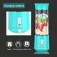 thumbnail image 3 of Licuadora eléctrica portátil ckepdyeh, mini batidora de frutas de mano con 6 cuchillas, taza personal para jugos recargable por USB, 500 ml-A, 3 of 7