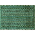 thumbnail image 1 of Ahgly Company Indoor Rectangle Oriental Turquoise Blue Modern Area Rugs, 7' x 10', 1 of 4