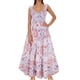 thumbnail image 1 of Vestido de Verano para Mujeres Sexy Moda Plegado Impresión sin Mangas Vestido de Cuello en V Poliéster, Falda Casual para la Playa Y la Fiesta, 1 of 7