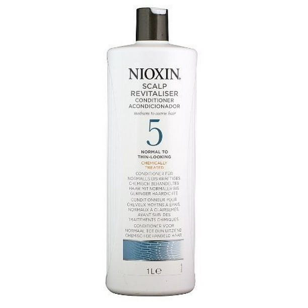 Nioxin Système 5 Revitalisant de Traitement du Cuir Chevelu pour Cheveux Moyens à Grossiers - 33 oz / Litre