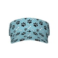 thumbnail image 2 of Kdxio Cute Dog Footprints Print Sun Visor Hat Golf Visor Adjustable Velcro Outdoor Sports Cap for Men Women, 2 of 7