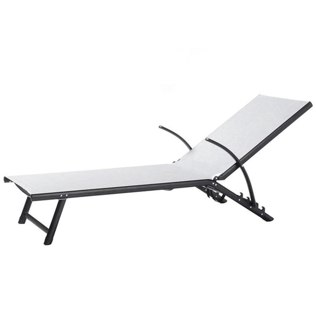 Alfresco Home Oceanview Chaise Longue de Patio Réglable - Ensemble de 1, Noir Soho