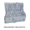 thumbnail image 2 of Lypsnake Stars Glow in The Dark Blanket, Soft Plush Flannel Throw Blanket with Luminous Star Print, Cozy Warm Bed Couch Cover for All Seasons Home Office Travel Use, 2 of 3