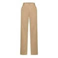 thumbnail image 6 of cfhntfmh Womens Straight Leg Dress Pants Business Casual Work Pants with Pockets High Waist Stretchy Pull on Office Trouser, 6 of 7