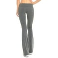 Gilbins Womens Fold Over Waistband Stretchy Cotton Blend Yoga Pants