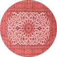 thumbnail image 1 of Ahgly Company Indoor Round Medallion Red Traditional Area Rugs, 6' Round, 1 of 4