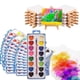 thumbnail image 1 of Juego de 12 piezas de pintura de acuarela para niños, caja de cuadrados de 16 colores en forma de corazón, juego de pintura en polvo de pigmento sólido, un pigmento, 1 of 7