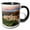 Black/White, variant on 3drose, Italy, Sicily, Messina Province. Novara Di Sicilia at Sunset., 11oz Two-tone Red Mug