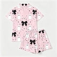 thumbnail image 6 of Womens Pajama Sets Satin Funny Pumpkin Print Fall Short‑Sleeve Halloween Pajamas for Women Set, 6 of 7