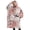 Pink Hued Cute, variant on Oversized Wearable Blanket Hoodie,Pink Hued Cute Halloween Ghosts Pattern Sherpa Blanket Hoodie with Super Pockets,Super Warm Fuzzy Pullover for Women & Men