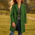 thumbnail image 6 of Breezora Girls Spring Coat Mid Length Trendy Fleece Lined Top Comfortable Wind Resistant Outerwear for School 150 Size Green, 6 of 6