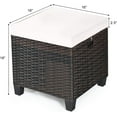 thumbnail image 3 of GHooa 2 Pieces Outdoor Patio Ottoman, All Weather Rattan Wicker Ottoman Seat, Patio Rattan Furniture, Outdoor Footstool Footrest Seat w/Removable Cushions, 3 of 10
