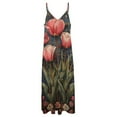thumbnail image 4 of Boho Vintage Floral Sleeveless Dress Woman Fashion Long Dresses Women's Summer Suit Dress Summer 2025 Women, 4 of 7