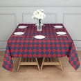thumbnail image 3 of Red Blue Checkered Pattern Square Tablecloth,Waterproof Square Table Cover,Wipeable Spillproof Washable Table Cover for Home Kitchen Party Decor 42"X42"(107x107cm), 3 of 6