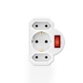 thumbnail image 3 of Adaptador de Enchufe 3 Vías con Interruptor 2 Euroenchufes y 1 Toma Tierra Blanco, 3 of 6