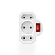 thumbnail image 3 of Adaptador de Enchufe 3 Vías con Interruptor 2 Euroenchufes y 1 Toma Tierra Blanco, 3 of 6