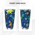 thumbnail image 3 of Picia Dinosaur In Space Pattern 20 oz Tumbler Stainless Steel Vacuum Insulated Coffee Ice Cup Double Wall Travel Flask Dual Lid Water Bottle, Eco-friendly Car Cup, 3 of 8