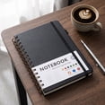 thumbnail image 5 of A5 Hardcover Lined Notebook with Elastic Closure Pen Loop, Coil Bound Lay Flat Journal for Office Meeting Daily Work Planning, Thoughtful New Gift for Colleague, 5 of 6
