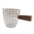 thumbnail image 1 of Jarra medidora,Taza medidora de vidrio con mango de madera 90 ML,Espresso con escala Taza de café de una Cocina,Taza medidora para cocinar de 3 jarra medidora de vidrio,Espresso, 1 of 9
