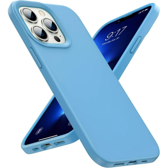 Designed for iPhone 13 Pro Case,Shockproof Liquid Silicone Protective Phone Case with Soft Anti-Scratch Microfiber Lining Ultra Slim Drop Protection Phone Cover 6.1 inch(Cornflower)