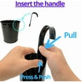 thumbnail image 3 of 10 Pack 6'' Hanging Flower Pot Black, Outdoor Metal Railing Planter for Balcony Garden Wall Deck Porch, 3 of 7