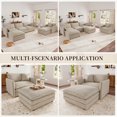 thumbnail image 5 of Muumblus Oversized Lounge Chair with Ottoman, Plush Cloud Accent Armchair for Living Room, Bedroom, Camel Chenille, 5 of 7