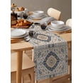 thumbnail image 6 of Boanket Blue Boho Table Runner - 108 Inch Long, Kitchen Dining Table Runner Dresser Scarves, Southwestern Geometric Abstract Vintage Farmhouse Decor for Coffee Tables Wedding Party Banquet, 6 of 8