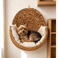 thumbnail image 5 of Handwoven Cat Beds, Wall Mount Perch Cat Bed Safe Cozy Lounge for Indoor House Cats, 5 of 6