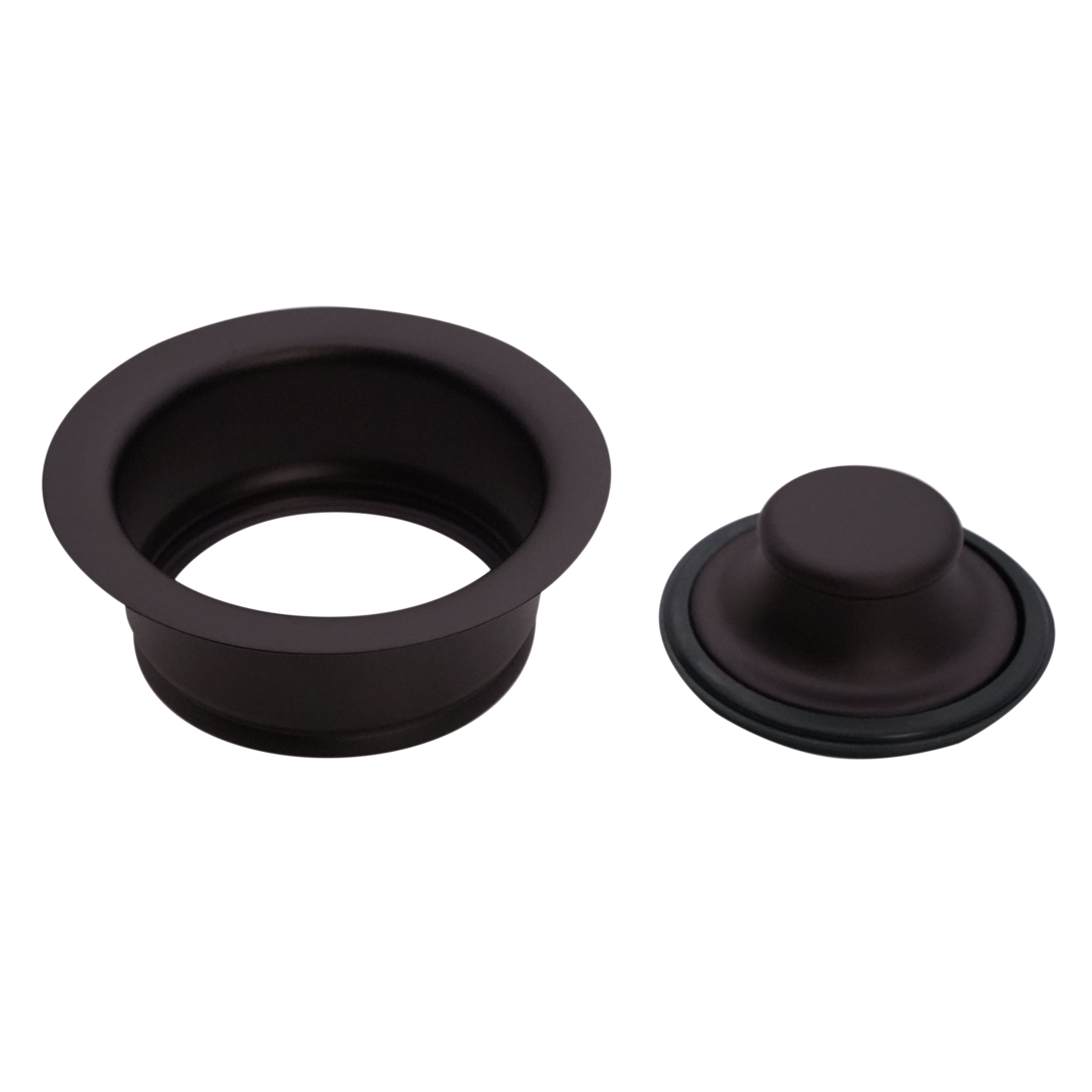 Westbrass Kitchen Sink Waste Disposal Drain Flange and Stopper, Oil Rubbed Bronze