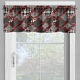 thumbnail image 4 of Ambesonne Shapes Valance & Curtain, Geometric Retro Illustration, 55"x45", Scarlet White Black, 4 of 6