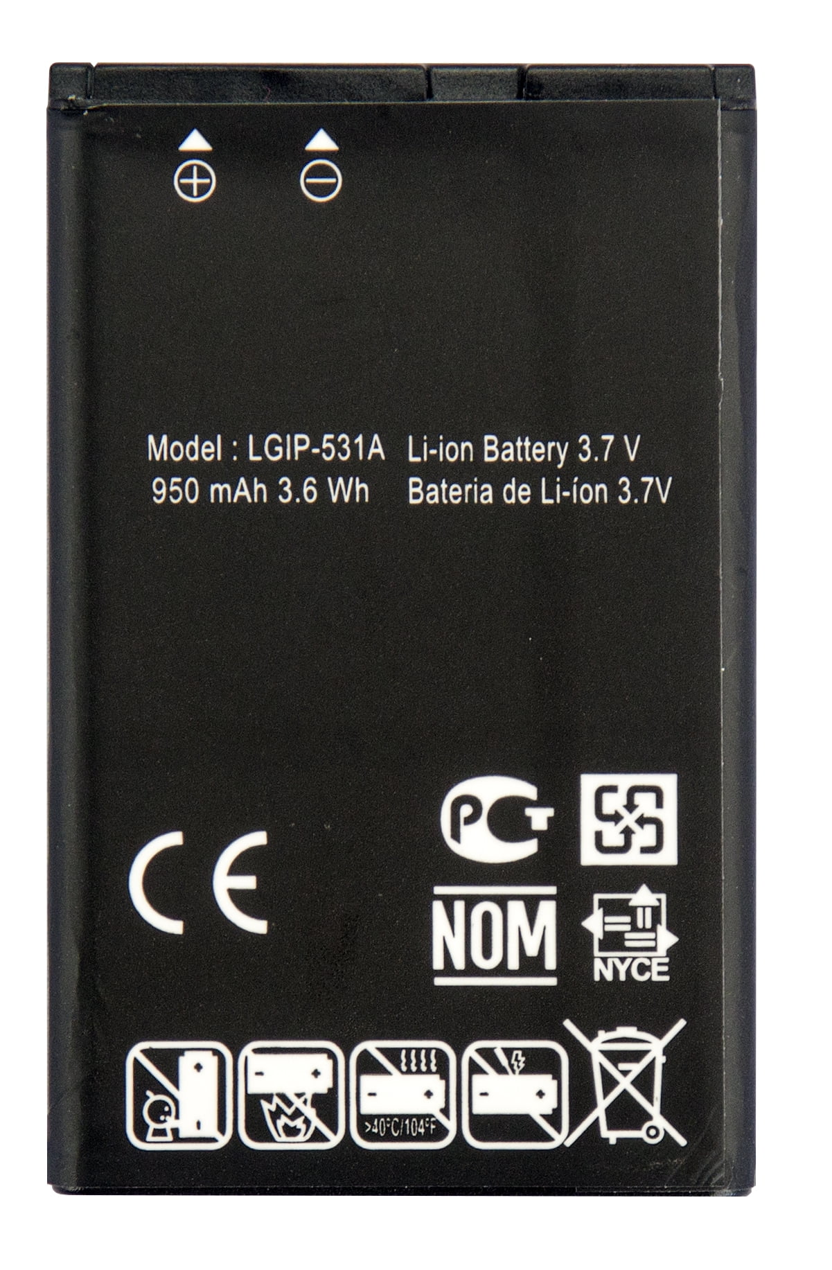 LG OEM LGIP531A 950mAh, 3.7V, LiIon Replacement Battery for LG 450