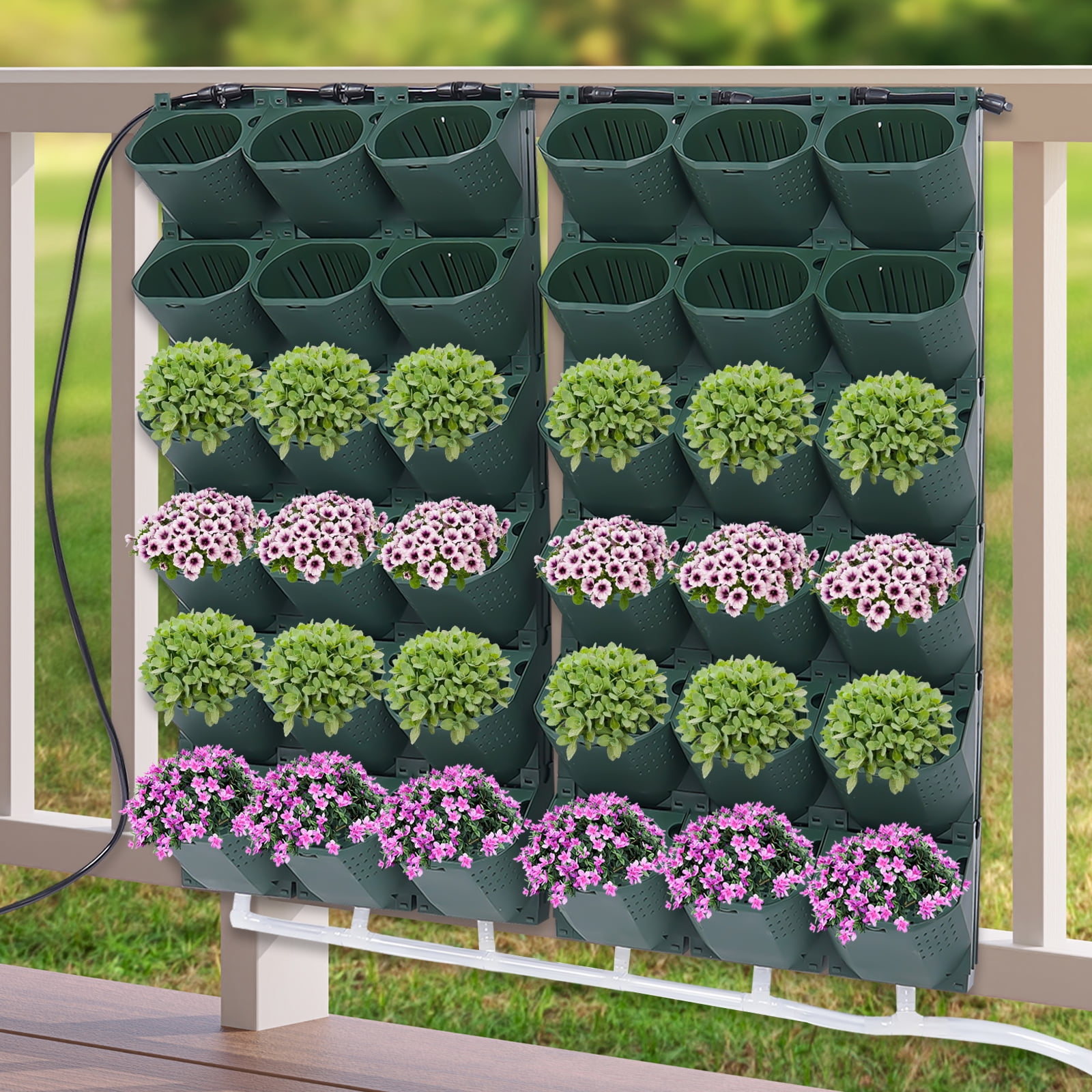 36 Pot Wall Flower Pot Vertical Wall Hanging Garden Planter Self-Watering System Flowers Pots Garden Growing System. Indoor Vegetable Planter Pot