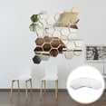 thumbnail image 2 of Miuline - 48 pegatinas de pared de acrílico extraíbles con forma de espejo hexagonal para decoración del hogar, sala de estar y dormitorio, 2 of 8