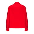 thumbnail image 5 of Women's Ruffle Blouse Long Sleeve Collar Neck Button Down Victorian Shirt Tops, 5 of 9
