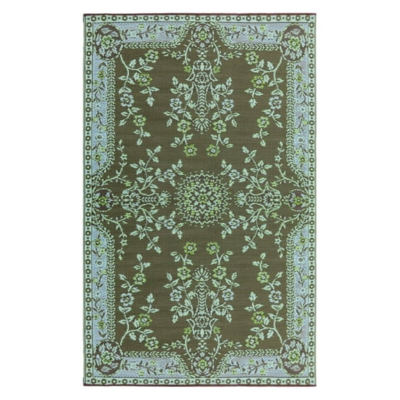 Garland Teal Brown Outdoor Mat