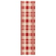 thumbnail image 2 of Safavieh Courtyard Benjamin Plaid Indoor/Outdoor Runner Rug, Red/Bone, 2'3" x 10', 2 of 13