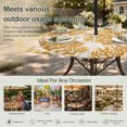thumbnail image 6 of Round Outdoor Tablecloth with Umbrella Hole and Zipper, Orange Coral Coastal Tablecloth with Elastic Waterproof, Summer Beach Nautical Ocean Patio Table Covers for 31" - 35" Picnic Pool Tables, 6 of 9