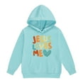 thumbnail image 3 of Boys Hoodies Set Jesus Loves You Hooded Sweatshirts Comfy Letter Print Long Sleeves Loose Pullover 2 PC Outfits Christian Sweatshirt for Boys Girls 3-4 Years, 3 of 5