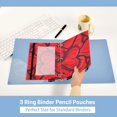 thumbnail image 5 of ALAZA 2 Pack Pencil Pouch Red Hearts Valentain Pattern Pencil Case for 3 Ring Binder Clear Window Pencil Bag Organizers, 5 of 6