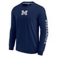 thumbnail image 2 of Men's Fanatics Navy Michigan Wolverines Strive Long Sleeve T-Shirt, 2 of 3