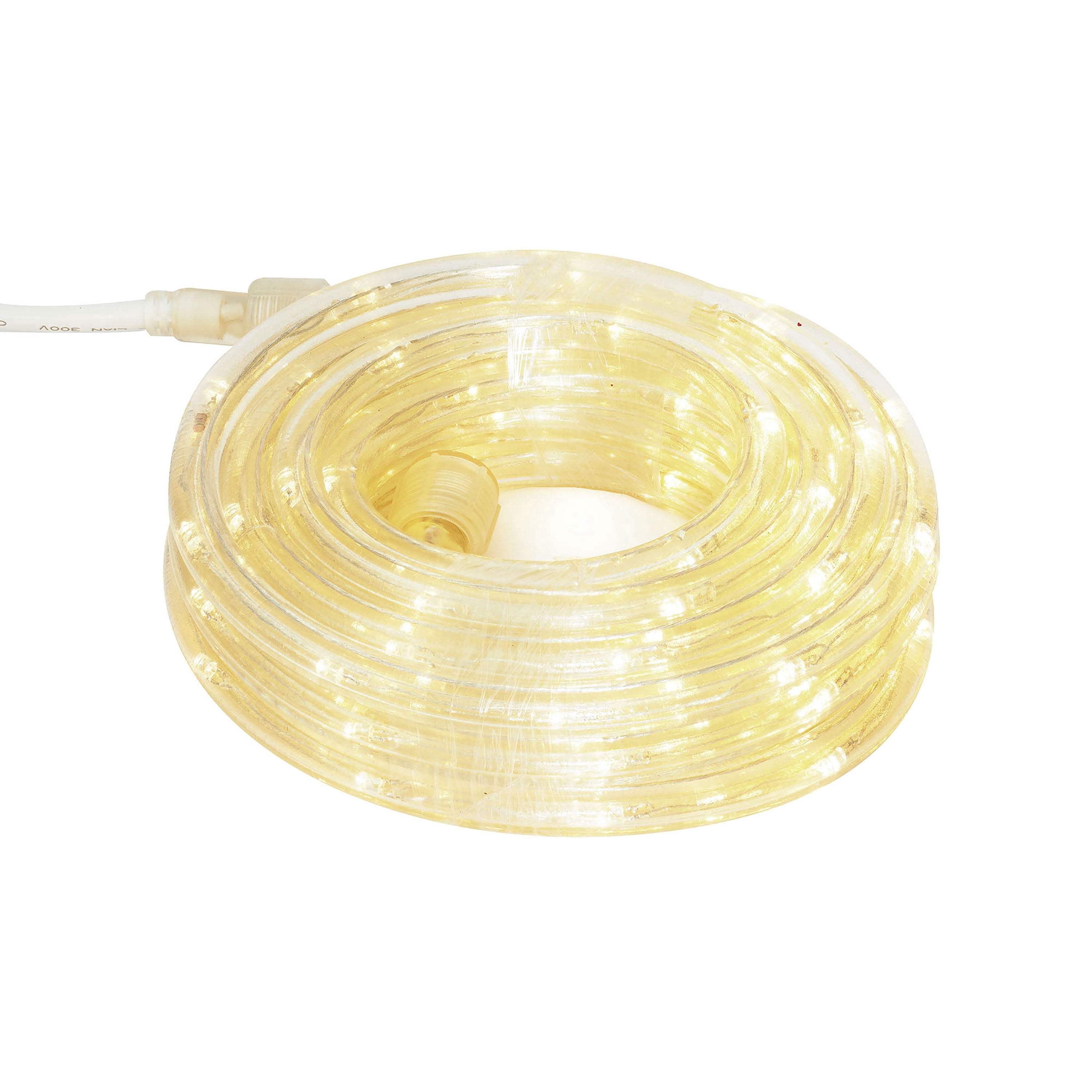 Indoor/Outdoor LED Super Bright Christmas Rope Lights, Warm White, White Wire, 18', by Holiday Time