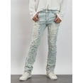 thumbnail image 3 of Musuos Men's Regular Fit Stacked Jeans Patch Distressed Destroyed Straight Denim Pants Streetwear Clothes, 3 of 10