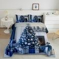 thumbnail image 2 of jejeloiu Blue Christmas Tree Bedding Comforter Set,Merry Xmas Twin Comforter Sets,Chic Christmas Gifts Bedding Set For Children,Ultra Soft Home Decor Reversible,2 Pieces, 2 of 8