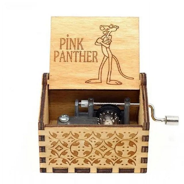 Manivela de mano de madera tallada antigua para niños, caja de música de Parque Jurásico de Reina, regalo de Navidad, suministro de fiesta de cumpleaños, juguete nuevo