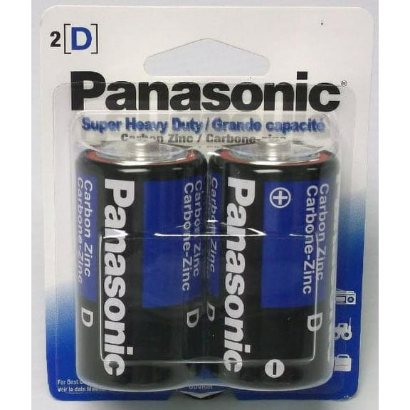 24 Pack Panasonic Super Heavy Duty D Batteries Retail Packaging