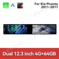 thumbnail image 3 of ZWNAV Dual 12.3 inch Screen Car Radio For KIA Picanto 2011-2017 Android GPS Navigation Multimedia Video Player Stereo Receiver Head Unit, 3 of 15