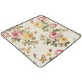 thumbnail image 7 of WOBOGO Vintage Shabby Chic Floral Pattern with Roses Baby Playmats Extra Large Waterproof Rollable Activity Pads for Toddlers 50×50inch, 7 of 7