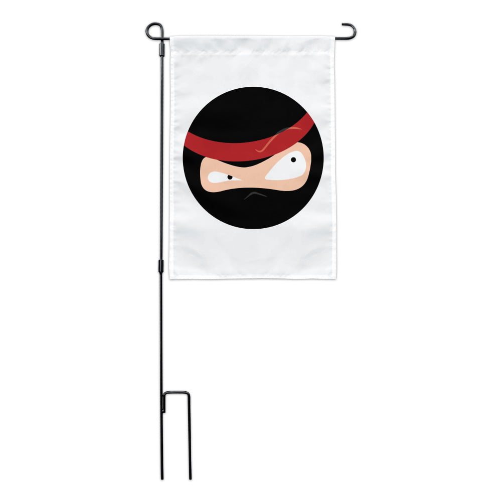 Ninja Face Head Funny Garden Yard Flag 